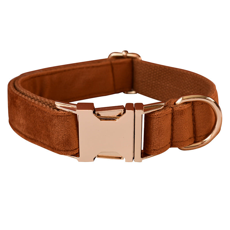 Luxury Velvet Dog Collar & Leash Set