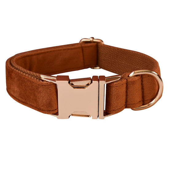 Luxury Velvet Dog Collar & Leash Set