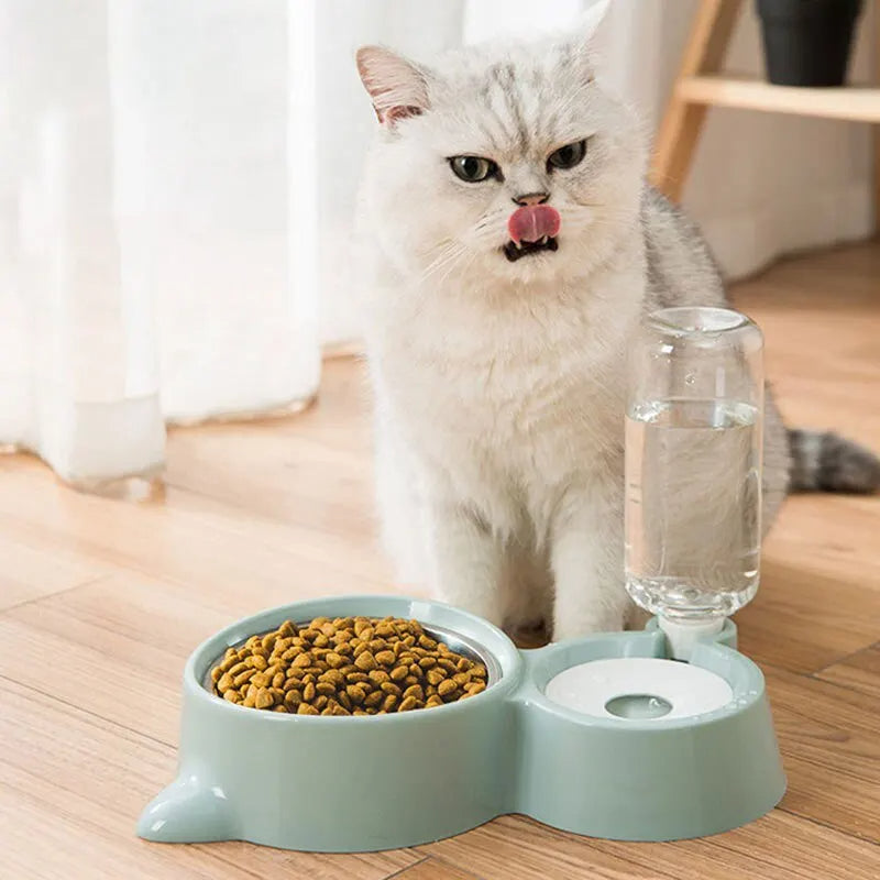 Automatic Gravity Pet Water & Food Fountain Bowl