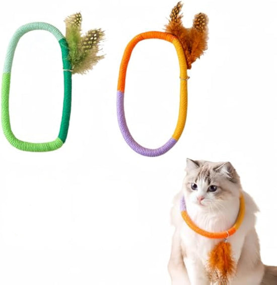 Catnip Feather Rope Cat Kicker Toy