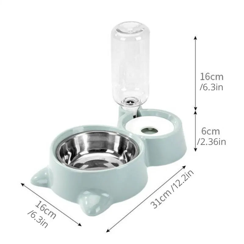 Automatic Gravity Pet Water & Food Fountain Bowl