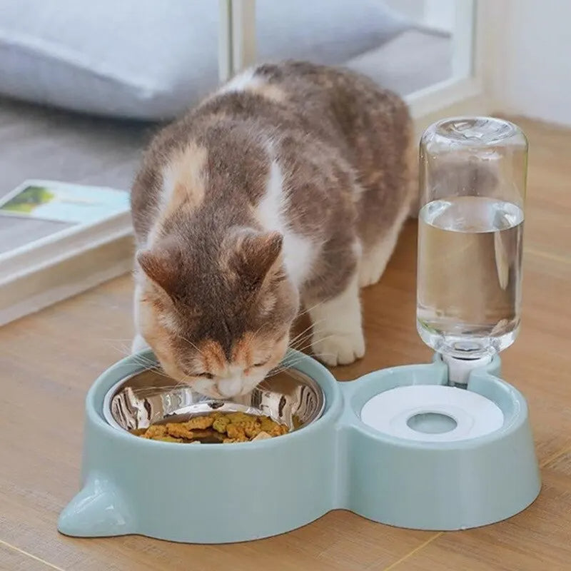 Automatic Gravity Pet Water & Food Fountain Bowl