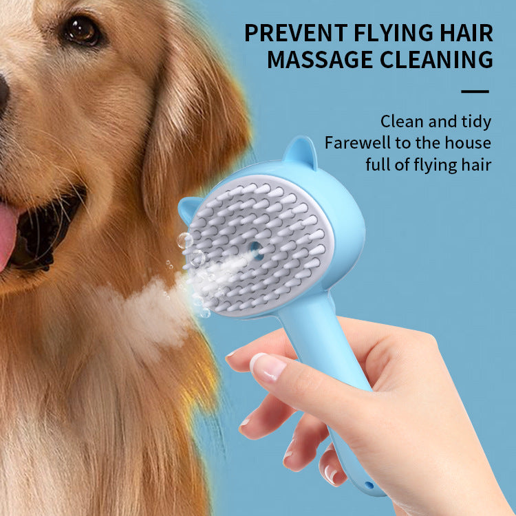 Self-Cleaning Mist Cat Grooming Brush