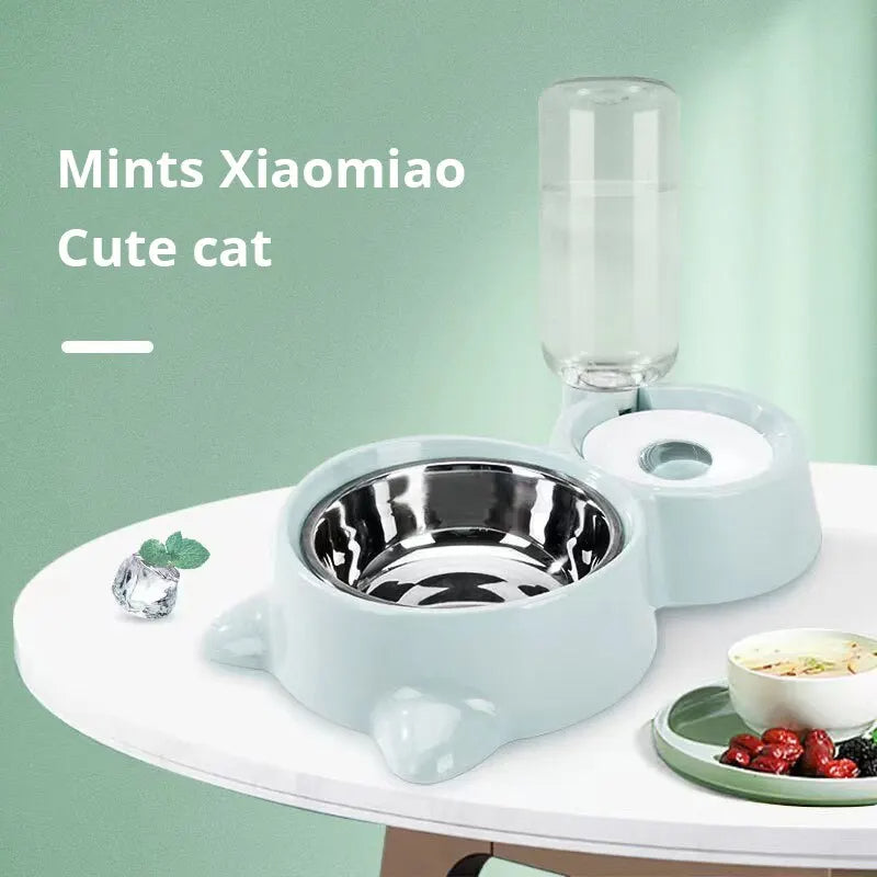 Automatic Gravity Pet Water & Food Fountain Bowl