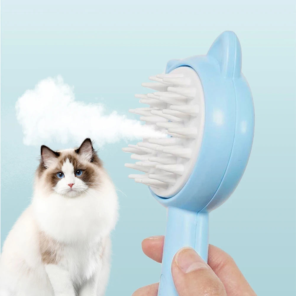 Self-Cleaning Mist Cat Grooming Brush