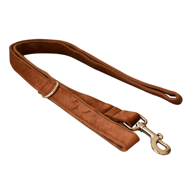 Luxury Velvet Dog Collar & Leash Set