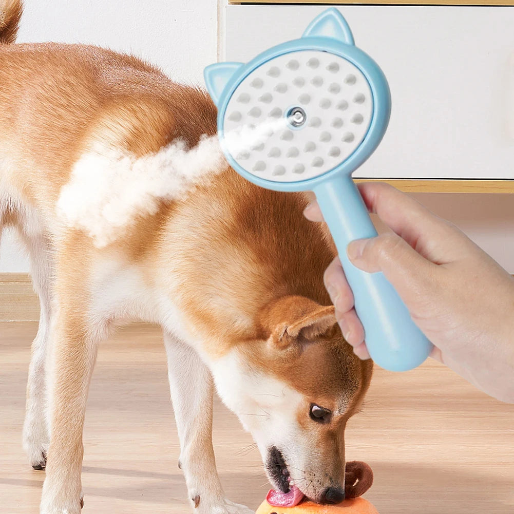 Self-Cleaning Mist Cat Grooming Brush