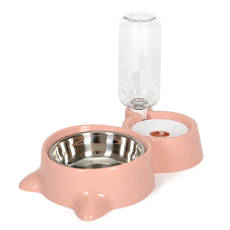 Automatic Gravity Pet Water & Food Fountain Bowl